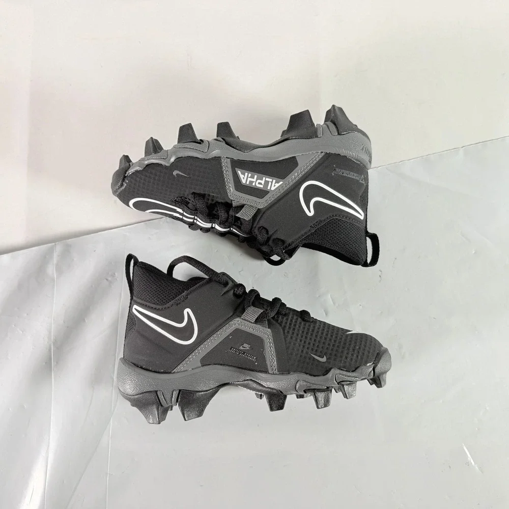 Nike Alpha Menace 3 Shark BG Football Cleats Black Grey Size‎ 10C CV0581-010
